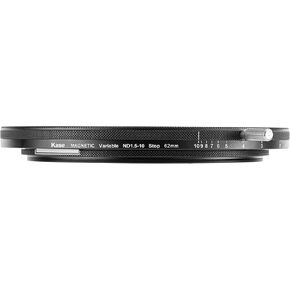 Kase Wolverine Magnetic 62mm 2nd Generation Vari ND 1.5-10 Stop ND3 to ND1000 Shockproof Tempered Optical Glass Filter Incl Anti-Rotation Adapter