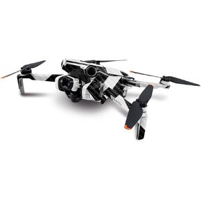 MightySkins Carbon Fiber Skin Compatible with DJI Mini 4 Pro - Black Chevron | Protective, Durable Textured Carbon Fiber Finish | Easy to Apply