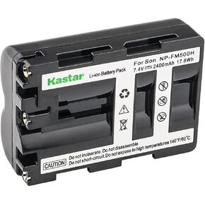 Kastar 1-Pack Battery NP-FM500HN 7.4V 2400mAh Replacement for Sony α57, α58, α65, α68, α77, α77II, α99, α99II, α200, α300, α350, α450, α500, α550, α560, α580, α700, α850, α900 Camera