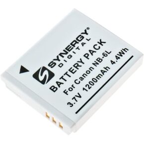 Synergy Digital Camera Battery, Compatible with Canon PowerShot SX540 HS Digital Camera, (li-ion, 3.7V, 1200 mAh) Ultra High Capacity, Replacement for Canon NB-6L Battery