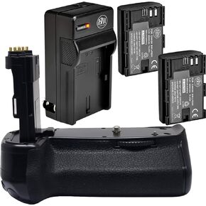 Battery Grip Kit for Canon EOS 7D Mark II Digital SLR Camera Includes Qty 2 BM Premium LP-E6, LP-E6N Batteries + Battery Charger + Replacement BG-E16 Battery Grip