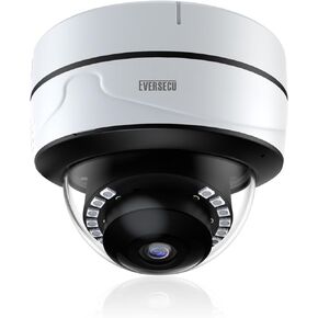 EVERSECU 1080P Ik10 Vandalproof HD Analog Metal Dome Security Camera with Infrared LEDs, 2MP (HD-TVI/AHD/CVI/Analog) 4-in-1 Coaxial Wired BNC CCTV Camera with Wide Angle 3.6mm Lens