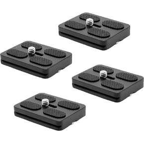 4PC Quick Release Plate for Arca Swiss with 1/4''-20 Camera Screw Tripod Mount Plate Fits Standard for DSLR Camera Tripod Ball Head (PU50)