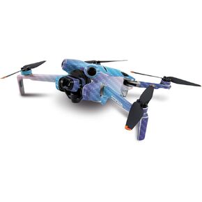 MightySkins Carbon Fiber Skin Compatible with DJI Mini 4 Pro - Royal Haze | Protective, Durable Textured Carbon Fiber Finish | Easy to Apply