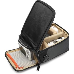 mirrorless camera bag,Dual Opening Anti-shock Crossbody Lens Cube Case,Small Digital DSLR SLR Mirrorless Cameras Accessories Storage Pouch for Canon,Nikon,Sony,Fuji,Leica