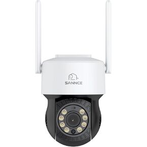 SANNCE 5MP WiFi Security Camera,Wireless IP Camera,Support 16X Image Electronic Magnification, AI Human Detection, Work with Alexa, 100ft Night Vision, Remote Access & Smart Motion Alerts