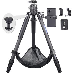 ARTCISE Carbon Fiber Bowl Tripod with 44mm Low Profile Ball Head Heavy Duty Tripod for Camera, Professional Camera Stand,32mm Tube,Max Load 44lbs(Extra Gift:Stone Bag,CNC Magic Arm, CNC Phone Clip)