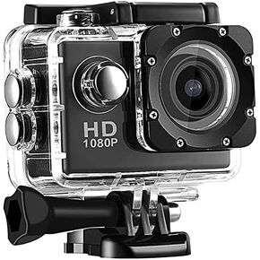 Outdoor Sports Camera, 1080P HD 30m Underwater Photography, Using CMOS Chip, USB2.0 High-Speed Transmission, 2-inch LTPS TFT LCDDisplay, 120° Wide-Angle Lens, Suitable for VLOG (Black)