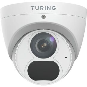 Turing TP-MED8M28 SMART Series 8MP IR Turret IP Camera, White; 2.8mm Fixed Lens; Face Recognition, People and Car Detection with SMART series NVR Bridge