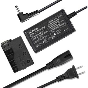 ACK-E8 Power Supply Adapter kit for Canon Camera Camcorder,DR-E8 DC Coupler Dummy Battery, PS700+DR-E8 Replacement for LP-E8 for EOS Rebel Kiss T2i T3i T4i T5i 550D 600D 650D 700D X4 X5 X6