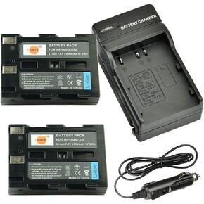DSTE Replacement for 2X D-LI50 Battery + DC11 Travel and Car Charger Adapter Compatible Pentax K10 K10D K20 K20D Camera as NP-400 SLB-1674 BP-21