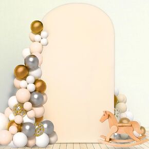 MODFUNS 5ft Spandex Arch Cover Baby Blue Wedding Arch Covers Stretchy Backdrop Spandex Fitted Arch Backdrop Cover Arch Cover Backdrop Fabric Chiara Wall Cover for Baby Bridal Shower Party Decorations