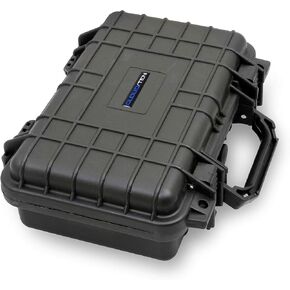 Cloudten 9 inch Airtight Case with Impact Absorbing Customizable Foam, Includes Case Only
