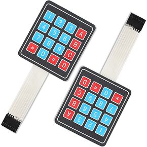 2 Pcs 4x4 Membrane Switch Keypad Keyboard - 16 Key Matrix Array for Robot Arduino ESP32