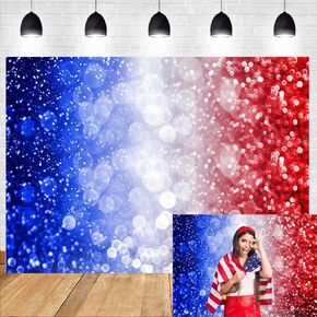 LTLYH 7x5ft Veterans Day Backdrop USA Flag Backdrop 4th of July Bokeh Glitter American Flag Independence Day Photography Background Patriotic Veterans Memorial National Banner Backdrop 270