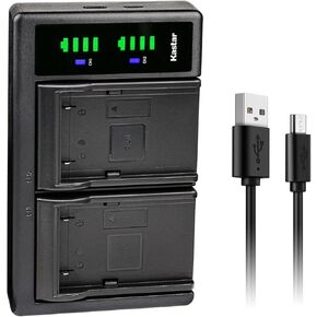 Kastar LTD2 USB Battery Charger Compatible with Leica Survey Equipment, Total Station GNSS Receiver, GPS900, GPS1200, GRX1200, GX1200, VIA, Piper 100, Piper 200, RX1200, RX900, SR20