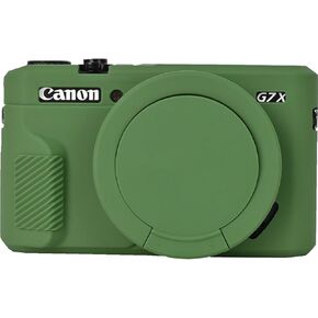 G7X II Camera Case, BMAOLLONGB Fullbody Thin Lightweight Silicone Camera Skin Body Rubber Cover Case for Canon PowerShot G7X II (Black)