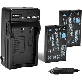 DSTE Replacement for 2X NP-60 Li-ion Battery + DC29 Charger Kit Compatible Fujifilm Finepix 50i 601 F401 F401 Zoom F410 F410 Zoom F601 F601 Zoom M603 M603 Zoom as KLIC-5000 SLB-1137 LI-20B
