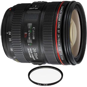 Canon EF 24-70mm f/4L is USM Lens with Pro Filter (Renewed)