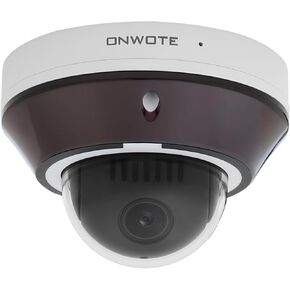 ONWOTE 6MP HD PTZ PoE IP Security Camera, AI Human Vehicle Detection, 350° Pan 90° Tilt 3X Optical Zoom, 2.8-8mm Motorized Lens, 60ft-100ft IR, Outdoor Dome with Audio