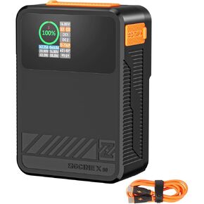 ZGCINE X50 V Mount Battery 3500mAh,52WH14.8V Mini V-Mount Battery Support 45W USB-C PD Fast Charger with D-TAP,Dual USB-C PD,Dual DC Ports,OLED Screen for Camera/Camcorder/Monitor/Filmmaker