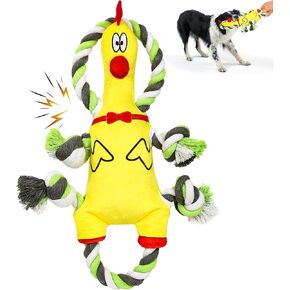 PUHOHUN Squeaky Dog Toys Dog Plush Toy for Large Chewers Dog Toys with Crinkle Paper and Squeaker Tug of War Dog Toys