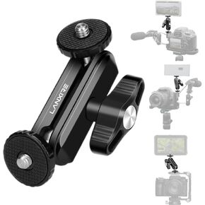 Flexible Articulating Magic Arm with Dual Ball Heads with 1/4" Screws&Holes for Camera Monitor, LED Light, Microphone, Tripod, Compatible with SmallRig Cage