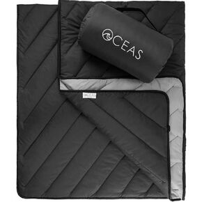 Oceas Sherpa Waterproof Camping Blanket - Extra Warm and Large Sherpa Fleece Outdoor Blanket for Car, Boat, Concert, & Picnic Use - Machine Washable and Windproof Camping Blankets for Cold Weather
