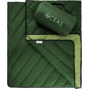 Oceas Sherpa Waterproof Camping Blanket - Extra Warm and Large Sherpa Fleece Outdoor Blanket for Car, Boat, Concert, & Picnic Use - Machine Washable and Windproof Camping Blankets for Cold Weather