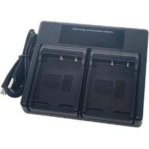 USB Dual Battery Charger for NP-W126 NP-W126S Fuji HS30EXR HS50EXR X-T3, X-T2, X-T1, X-E3, X-E2, X-E1, X-H1, X-M1, X-T20, X-S10 XS10 X-A1 A2 A3 A5, X-Pro2, X-Pro1