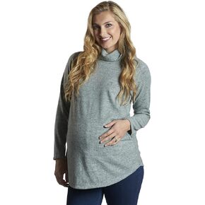 Teresa Maternity and Nursing Heathered Turtleneck Sweater