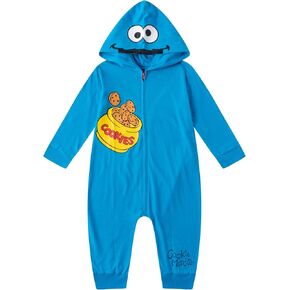 رومبر بغطاء للرأس وأكمام طويلة للأولاد من Sesame Street Boys Elmo أو Cookie Monster للأطفال حديثي الولادة والرضع والأطفال الصغار in Kuwait