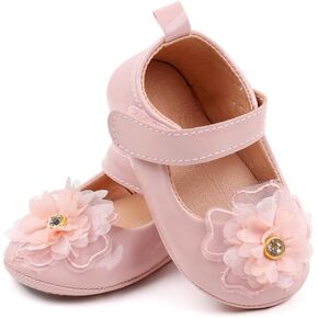 SABATUTU Infant Baby Girls Princess Wedding Dress Mary Jane Flats,Toddler Soft Sole Prewalker Sparkly Lightweight Shoes in Kuwait