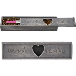 Barydat Pregnancy Test Keepsake Box Surprise Wooden Pregnancy Announcement Box Wood Baby Announced Box Baby Reveal New Year Gifts for Husband Grandparents Dad Aunt and Uncle(White)