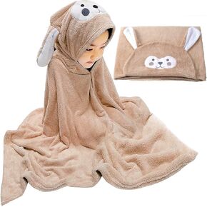 Visen Premium Hooded Towel for Kids,-28×55 INCH Large Size Kids Bath Towel,Ultra Soft Hooded Towel Wrap for Boys Girls, Highly Absorbent Bathrobe Blanket Gifts for Toddlers Shower (Purple)