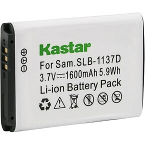 Kastar Battery 1-Pack Replacement for Samsung SLB-1137D Battery, Samsung i80, i85, i100, NV11, NV24HD, NV30, NV40, NV100HD, NV103, NV106 HD, Digimax L74 Wide, TL34HD Cameras