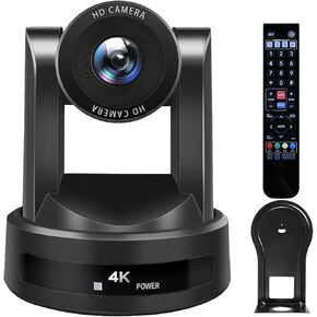 SMTAV 4K PTZ Camera, 20X Optics zoom, 4KP30 IP streaming output, for churches, schools, video conferences and live streaming. (SDI+HDMI+USB3.0+IP, 20X)