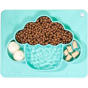 DLDER Flower-Shaped Pet Slow Feeder Dog&Cat Bowl,Lick Pad for Dog Fun Alternative to Slow Down Eat,Cat Puzzle Feeder for Anxiety Relief, Peanut Butter Lick Pad-Promote Health for Dogs/Cats.