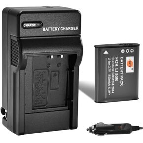 DSTE Replacement for Li-50B Battery + DC16 Travel and Car Charger Adapter Compatible Olympus Stylus 1010 9000 SP-720UZ iHS 810UZ SZ-15 16 iHS 20 30MR Stylus Tough TG-870 RZ10 X70 as D-LI92