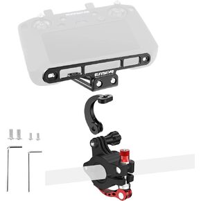 XINANEE Adjustable Bicycle Mount for DJI RC PRO Remote Controller or Action Cameras, DJI Mini 3 Mini 3 Pro Mavic 3 Classic DJI Air 2S Controller, Aluminum Alloy Sturdy Plastic (ONLY for DJI RC Pro)