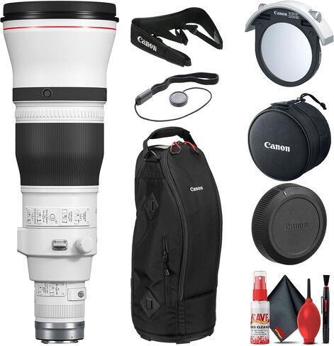 Canon RF 600mm f/4L هي حزمة ملحقات عدسة USM (5054C002) | للتصوير الفوتوغرافي والفيديو + أدوات التنظيف + حافظة القبعات + المزيد in Kuwait