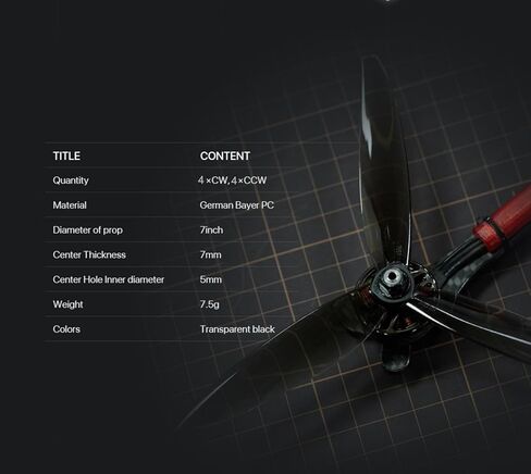 Dalprop T7057 Props مروحة ثلاثية الشفرات طويلة المدى لـ hglrc rekon7 ApexLR EVO GEP-Mark 7 بوصة من ألياف الكربون FPV Racing Quadcopter Quad Frame Kit RC Drone Frame in Kuwait