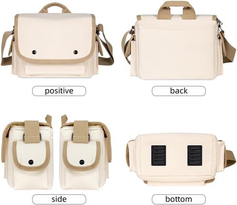 حقيبة كاميرا لكاميرات DSLR، حقيبة ظهر قماشية صغيرة، سعة كبيرة، أسود (كاكي، صغير) in Kuwait