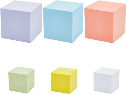 6 Pcs Photography Props Cube Foam Geometry Product Photography Posing Props Solid Blocks Square Concrete Block Photography Props for Jewelry Cosmetics Shooting Accessories in Saudi Arabia