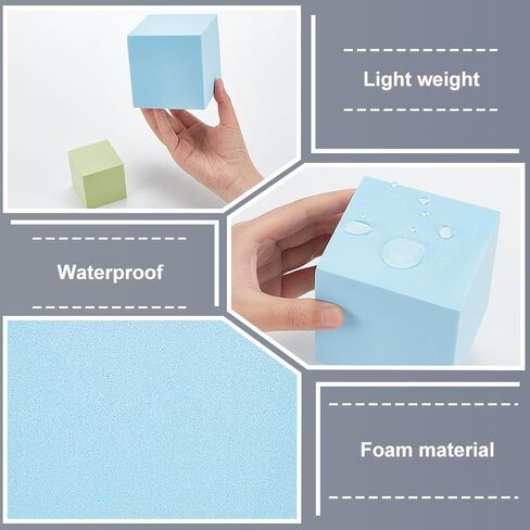 6 Pcs Photography Props Cube Foam Geometry Product Photography Posing Props Solid Blocks Square Concrete Block Photography Props for Jewelry Cosmetics Shooting Accessories in Saudi Arabia