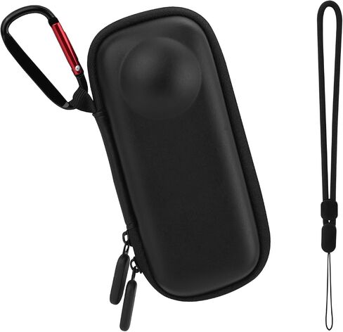 Carrying Case for Insta360 X4, Portable Lightweight Bag Compatible With Lens Guard for Insta360 X4,Nylon Hard Shell Case with Wrist Strap & Carabiner Accessories in Saudi Arabia