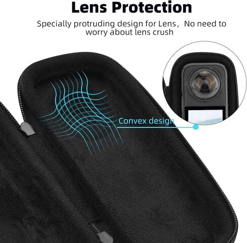 Carrying Case for Insta360 X4, Portable Lightweight Bag Compatible With Lens Guard for Insta360 X4,Nylon Hard Shell Case with Wrist Strap & Carabiner Accessories in Saudi Arabia