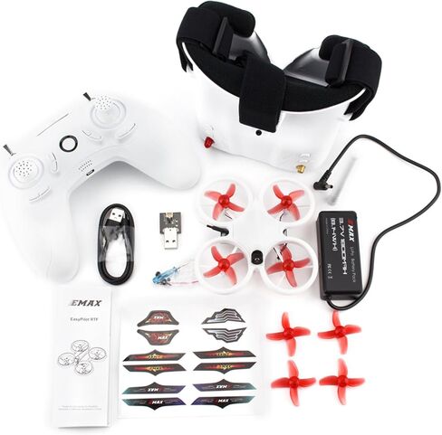 مجموعة EZ Easy Pilot RTF Drone FPV مثالية للمبتدئين، عملية بمفتاح واحد في الوقت الحقيقي FPV والملحقات الكاملة متضمنة in Kuwait