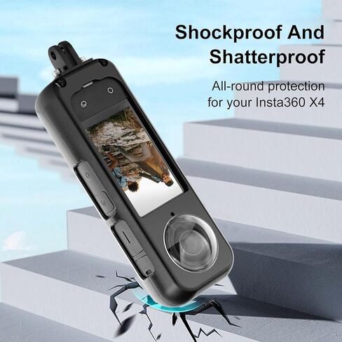 PULUZ Metal Protective Case for Insta360 X4, Metal Cage Rig Housing Frame with Lens Protector for Insta 360 X4 Aluminum Camera Frame Cage for Insta360 X4 Accessories in Kuwait