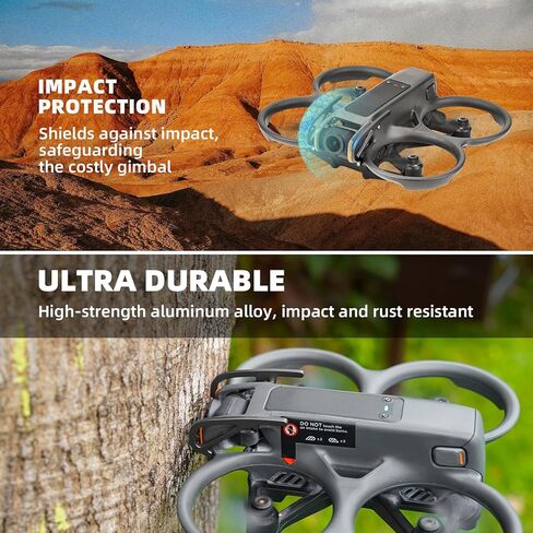 واقي ممتص للصدمات من Gimbal لملحقات DJI Avata 2، واقي من سبائك الألومنيوم ضد الاصطدام، شريط حماية PTZ ملحق طائرة بدون طيار FPV (أسود) in Saudi Arabia